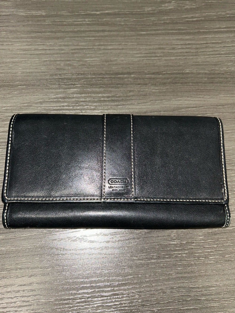 Vintage Coach Leather Continental Clutch Wallet
